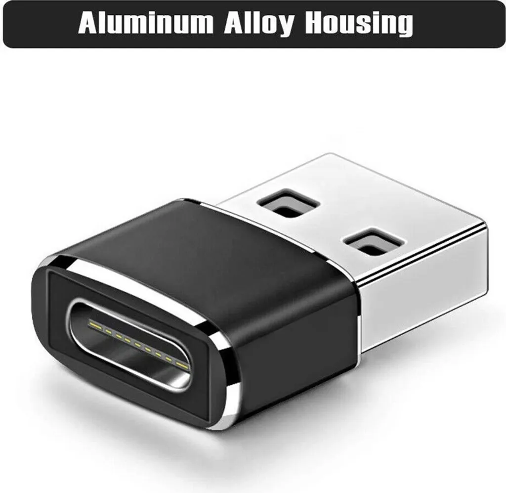 OTB Adapter Slim Kompatibel Zu USB-A 2.0 Stecker Auf USB Type C (USB-C) Buchse - Schwarz 6 OTB Adapter Slim Kompatibel Zu USB-A 2.0 Stecker Auf USB Type C (USB-C) Buchse - Schwarz – Bild 4