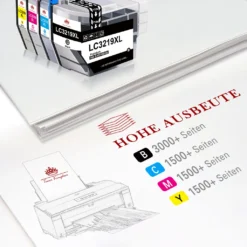 Kompatibel Tintenpatrone Als Ersatz Für Brother LC3219 XL LC3217 MFC-J5330DW MFC-J5730DW MFC-J6530DW MFC-J6930DW MFC-6935DW MFC-J5335DW (4 Schwarz,2 Cyan,2 Magenta,2 Gelb, 10er-Pack) -Elektronikpunkt b5f3cf4e6ba47db3c60955b856d527a9