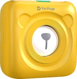 PeriPage Mini Pocket Etikettendrucker Labelprinter Thermodrucker Papierdrucker Mit Bluetooth-Verbindung + 3 Farbige Selbstklebende Thermorollen 56*30mm + 3 Rollen Weiß Thermopapier 57*30mm (Gelb) -Elektronikpunkt b74f323246af49437bccd78adc026d10