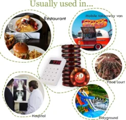 Retekess TD158 Pager System Mini Kundenrufsystem Touch Screen Ladeanzeige 10 Pagers Klassisch 998 Kanale 15H 200M Entfernung Für Restaurant Bar Krankenhaus Tierklinik（ohne Digitalröhre） -Elektronikpunkt b7c3d87c9435a912e0b1cc91ddd90dd5