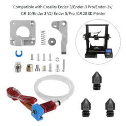 TWO TREES 3D-Druckerteile & Zubehoer Verbesserter Ganzmetall-Extruder Mit 24-V-Hotend-Kit Und 3-teiligen MK8-Duesen Aus Gehaertetem Stahl, Kompatibel Mit Creality Ender-3/Ender-3 Pro/Ender-3x/CR-10/Ender 3 V2/Ender 5/Pro / CR20 3D-Drucker -Elektronikpunkt ba7d0564a6f87d4cb3acf8bd4d5ce7d5