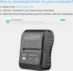 Bisofice Tragbarer 58-mm-Beleg-Thermodrucker 2 Zoll Mini Mobile Pocket Printers Mit 1 Thermopapierrolle USB & Wireless BT-Verbindung Kompatibel Mit Windows/Android/iOS Fue R Office Market Restaurant Sales Retail Shop -Elektronikpunkt bac7641ec367a165b41b7c63295d03b6