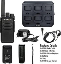 Retevis RT668 Funkgeräte Mit Headset, PMR446 Lizenzfrei, Robustes Walkie Talkie Mit 6 Wege Ladegerät, 1200mAh, VOX, Wiederaufladbare Funkgerät Set Für Schule, Fabrik, Baustelle (6 Stück, Schwarz) 15 Retevis RT668 Funkgeräte Mit Headset, PMR446 Lizenzfrei, Robustes Walkie Talkie Mit 6 Wege Ladegerät, 1200mAh, VOX, Wiederaufladbare Funkgerät Set Für Schule, Fabrik, Baustelle (6 Stück, Schwarz) -Elektronikpunkt bd2a5bcd8ae6ccb2a98abefcce972bf3