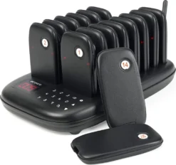 Retekess TD175 Drahtloses Pager Rufsystem, Restaurant Pager System,Vibration, Sofort Einsatzbereit Ohne Pairing, 7 Anrufmodi, 500M, Für Restaurant Bar