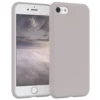 EAZY CASE Silikon Hülle Kompatibel Mit Apple IPhone SE (2022/2020) / IPhone 8 / 7, Slimcover Mit Kameraschutz, Silikonhülle, Schutzhülle, Bumper, Handy Case, Hülle, Silicon Case, Rosa Braun