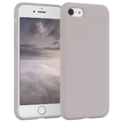 EAZY CASE Silikon Hülle Kompatibel Mit Apple IPhone SE (2022/2020) / IPhone 8 / 7, Slimcover Mit Kameraschutz, Silikonhülle, Schutzhülle, Bumper, Handy Case, Hülle, Silicon Case, Rosa Braun