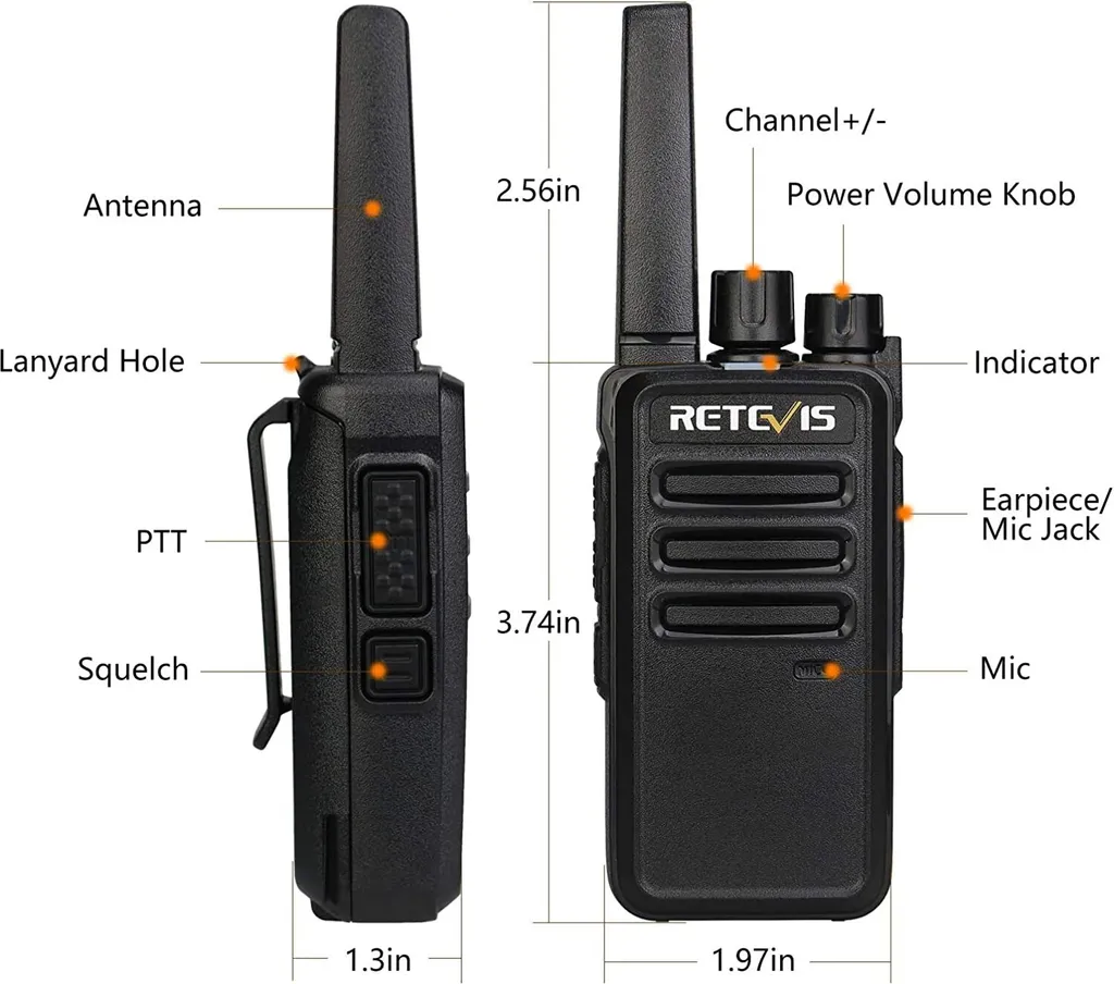 Retevis RT668 Funkgeräte Mit Headset, PMR446 Lizenzfrei, Robustes Walkie Talkie Mit 6 Wege Ladegerät, 1200mAh, VOX, Wiederaufladbare Funkgerät Set Für Schule, Fabrik, Baustelle (6 Stück, Schwarz) 4 Retevis RT668 Funkgeräte Mit Headset, PMR446 Lizenzfrei, Robustes Walkie Talkie Mit 6 Wege Ladegerät, 1200mAh, VOX, Wiederaufladbare Funkgerät Set Für Schule, Fabrik, Baustelle (6 Stück, Schwarz) – Bild 2
