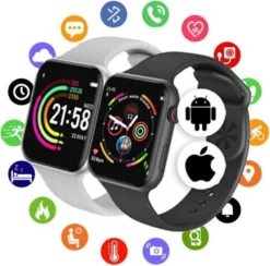 Smartwatch Fitnessuhr Für Damen & Herren Mit HD Touchscreen (schwarz)