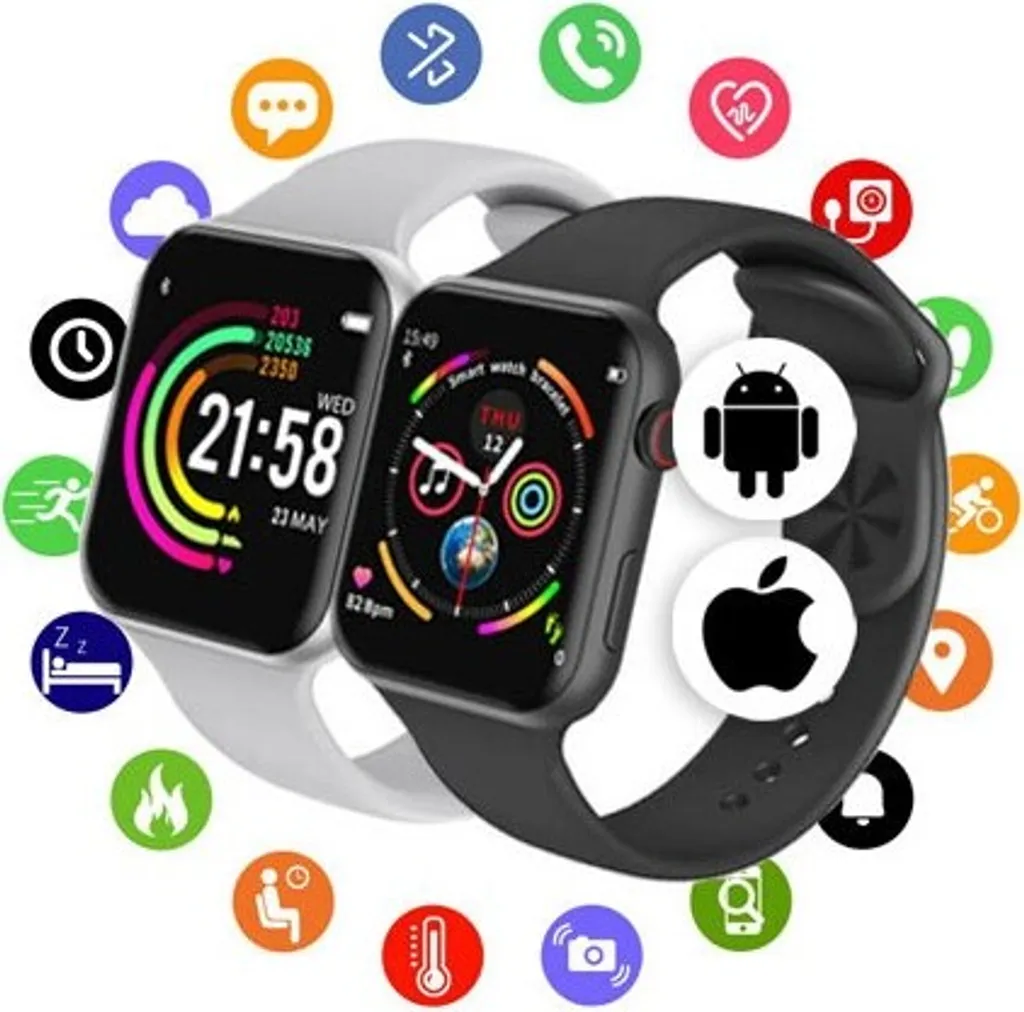 Smartwatch Fitnessuhr Für Damen & Herren Mit HD Touchscreen (schwarz) 3 Smartwatch Fitnessuhr Für Damen & Herren Mit HD Touchscreen (schwarz)