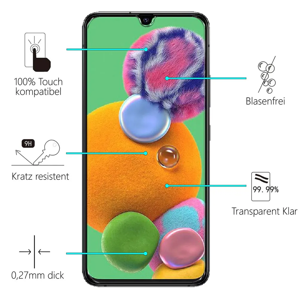Panzerglas Für Samsung Galaxy A90 5G Glas Folie Displayschutz Schutzfolie 5 Panzerglas Für Samsung Galaxy A90 5G Glas Folie Displayschutz Schutzfolie – Bild 3