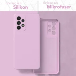 EAZY CASE Silikon Handyhülle Kompatibel Mit Samsung Galaxy A53 5G, Silikonhülle Mit Kameraschutz, Silikonhülle, Schutzhülle, Bumper, Handy Case, Softcase, Flieder, Violett -Elektronikpunkt c9368fe0637092188130ced7d5b8b7e7