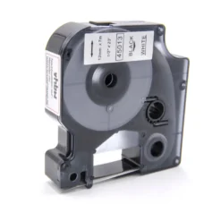 Vhbw Schriftband-Kassette Ersatz Für Dymo 45013, D1 Für Etiketten-Drucker 12mm Schwarz Auf Weiß
