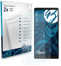Bruni Basics-Clear 2x Schutzfolie Kompatibel Mit Carbon 1 MK II Folie