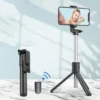 2023 Bluetooth Wireless Selfie Stick Mini Ausziehbares Einbeinstativ Mit Fernauslöser Mit Fülllicht Für Android Phone Ios Schwarz