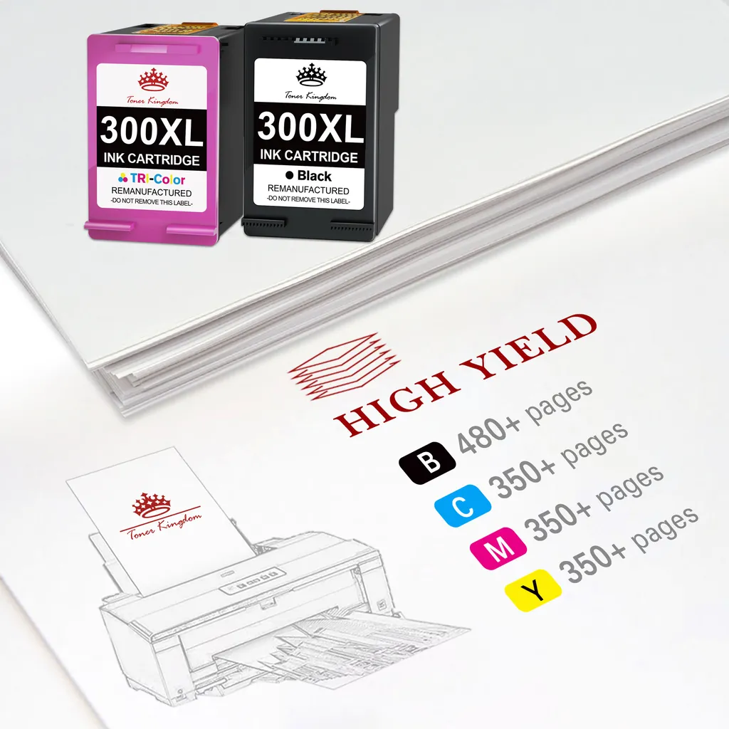 Druckerpatronen HP 300XL Für 300 XL Schwarz/dreifarbig DeskJet F4275 F2492 F4210 F4224 F4272 F4280 D1658 Envy 110 E-All-in-One 110 Series PhotoSmart C4610 C4635,2er-pack 5 Druckerpatronen HP 300XL Für 300 XL Schwarz/dreifarbig DeskJet F4275 F2492 F4210 F4224 F4272 F4280 D1658 Envy 110 E-All-in-One 110 Series PhotoSmart C4610 C4635,2er-pack – Bild 3