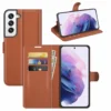 Für Samsung Galaxy S22 Handy Tasche Wallet Premium Schutz Hülle Case Cover Etuis Neu Zubehör Braun