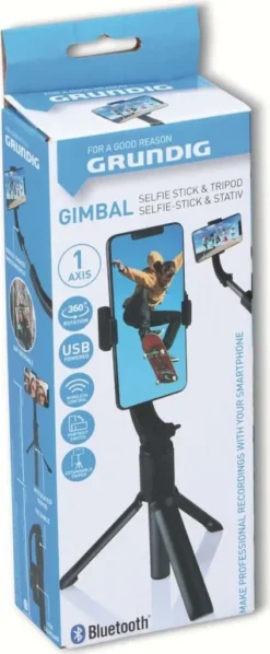 Grundig Gimbal Stabilisator - Selfie Stick - Mit Stativ - Automatischer Selfie Stick - Vlogs Und Action Bilder -Elektronikpunkt d2c44fc771bd10675f6778d050709e0a