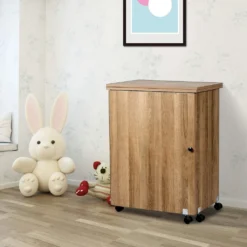 Nähtisch Nähmaschinenschrank Faltbar, Nähschrank Nähmöbel, Mehrzwecktisch Mit 4 Rollen (Natur) -Elektronikpunkt d418bbc55b36a58b6285fe7f58bf3cf3
