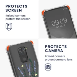 Kwmobile Hülle Kompatibel Mit Xiaomi Redmi Note 9 - Silikon Handyhülle Mit Kette - Lavendel Grün Transparent Blumenhalme Lavendel -Elektronikpunkt d4a4c80b47f4b43f9b601e3b399f96a3