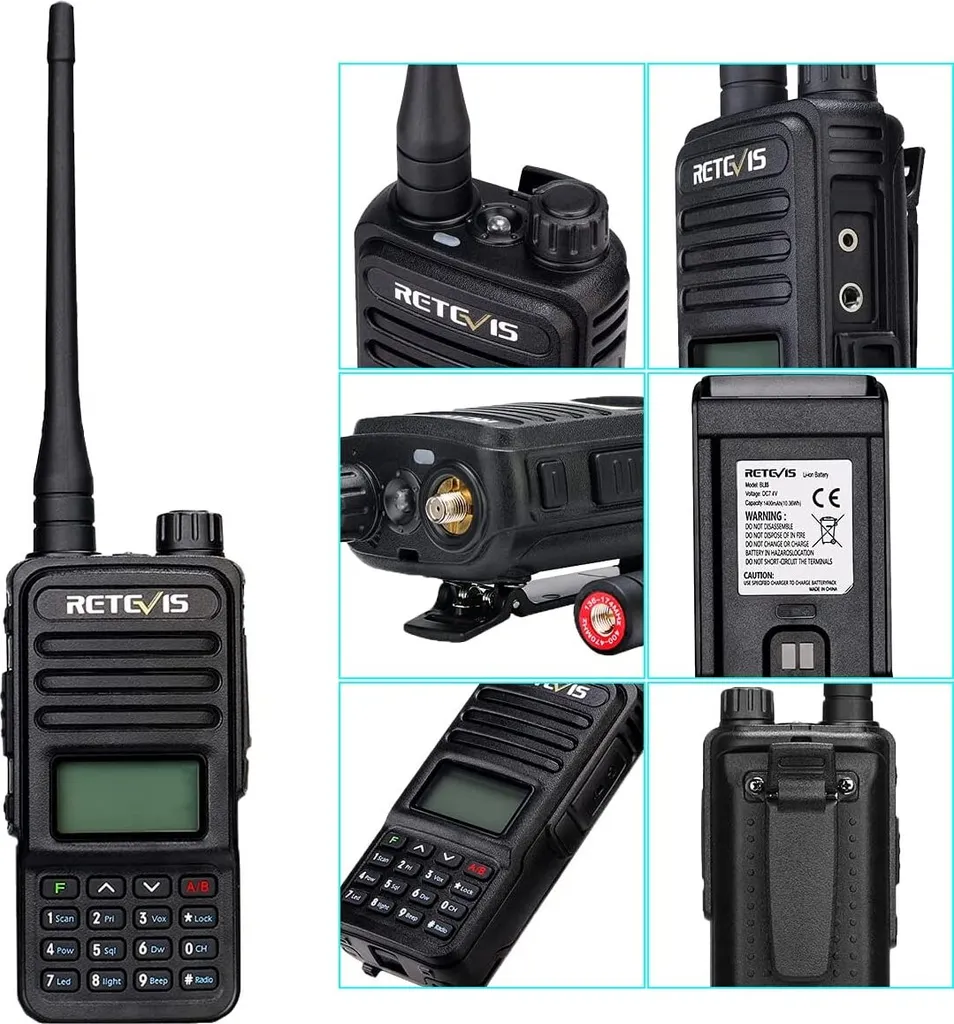 Retevis RT85 Walkie Talkie Dualband, 2m / 70cm Funkgeräte Mit Großer Reichweite, 200 Kanäle DTMF FM Radio, 1400mAh Wiederaufladbare Radio Amateur Mit Notfallalarm Für Sicherheit, Baustelle (Schwarz, 2 Stück) 8 Retevis RT85 Walkie Talkie Dualband, 2m / 70cm Funkgeräte Mit Großer Reichweite, 200 Kanäle DTMF FM Radio, 1400mAh Wiederaufladbare Radio Amateur Mit Notfallalarm Für Sicherheit, Baustelle (Schwarz, 2 Stück) – Bild 6