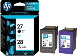 2x Tintenpatronen HP - Nr. 27 + Nr. 28 - C8727A + C8728A