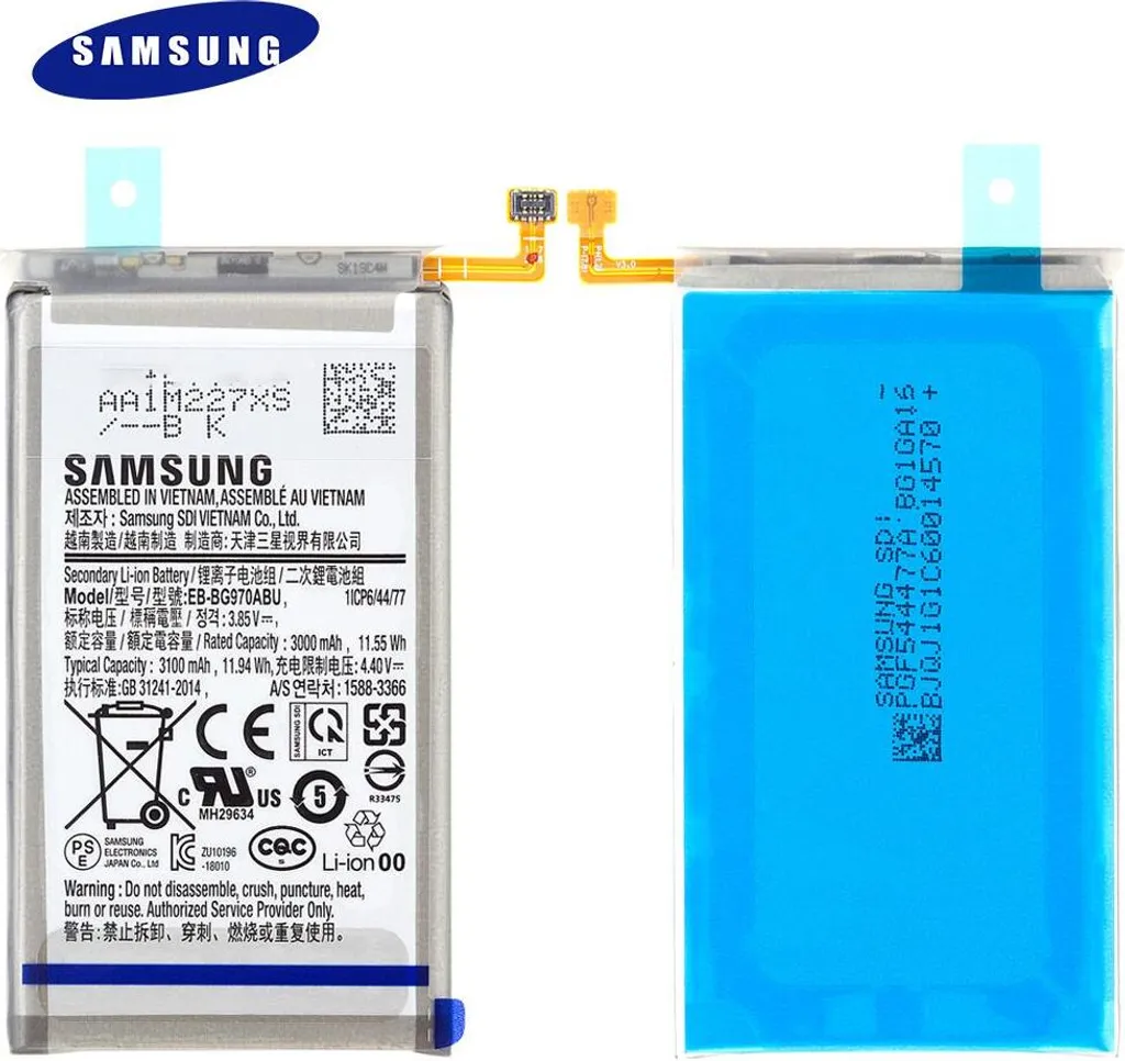 Original Samsung Galaxy S10e SM-G970F Akku Batterie Battery EB-BG970ABU 3100mAh 3 Original Samsung Galaxy S10e SM-G970F Akku Batterie Battery EB-BG970ABU 3100mAh