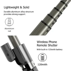 3 In 1 Telefon Gimbal Stabilizer Selfie Stick Stativ 86 Cm 5-teilig Mit Fernausloeser Telefonklemme Smart Drehbar Kompatibel Mit Ios HUAWEI Smartphones -Elektronikpunkt d7e906e3c2895a98b9ecd98a579a4259