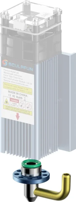 SCULPFUN Air Assist Nozzle Kit Mit 30L/Min Luftunterstützung, Für S9 90W SCULPFUN Graviermaschinen,5W Optischer Leistung Gravier Maschine -Elektronikpunkt d92d05c0d8a5cb74200574039c049783