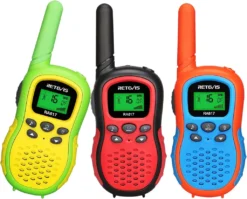 Retevis RA617 Walkie Talkie Kinder 3er, Spielzeug Kinder Für 4-12 Jährige, 16 Kanäle Mit LCD-Taschenlampe VOX, Weihnachtsgeschenk Für Kinder Camping, Wandern ( 3Stück )