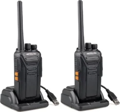 Retevis RT27 Walkie Talkie, 16 Kanäle PMR Funkgeräte Set, CTCSS/DCS VOX Notanruf, Funkgeräte Wiederaufladbar Mit USB Ladeschale, Funkgeräte Für Schule, Sicherheit, Restaurant, Supermarkt