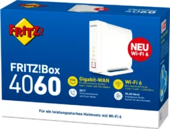 AVM FRITZ!Box 4060 - Wi-Fi 6 (802.11ax) - Tri-Band (2,4 GHz / 5 GHz / 5 GHz) - Eingebauter Ethernet-Anschluss - Weiß - Tabletop-Router -Elektronikpunkt dd1668f503e83fc8f1906f0fb387a184