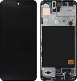 Original Samsung Galaxy A51 2020 A515F Bildschirm AMOLED Digitizer LCD Display Touch Screen (Service Pack) Schwarz GH82-21680A / GH82-21669A / GH82-22084A