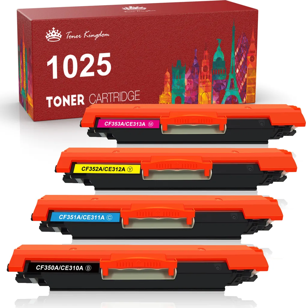 Toner Kingdom 4 Pack HP126A Kompatibler Tonerkartuschen Ersatz Für HP 126A (CF341A) 130A (CE310A) CF350A Für HP Laserjet Pro CP1025 CP1025nw MFP M175a 175nw M176n M177fw HP TopShot Laserjet Pro M275 MFP 3 Toner Kingdom 4 Pack HP126A Kompatibler Tonerkartuschen Ersatz Für HP 126A (CF341A) 130A (CE310A) CF350A Für HP Laserjet Pro CP1025 CP1025nw MFP M175a 175nw M176n M177fw HP TopShot Laserjet Pro M275 MFP
