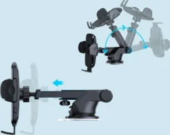 Joyroom Autotelefonhalter Mit Ausziehbarem Teleskoparm Für Armaturenbrett Und Windschutzscheibe Schwarz (JR-ZS259) -Elektronikpunkt dde5c3669136ae7244f7422379e024d3