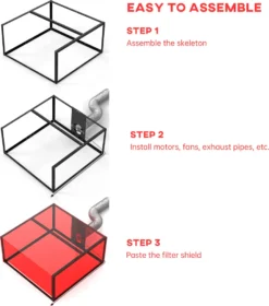 SCULPFUN Graviermaschinen Staubdichte Schutzbox 720 X 720 X 360 Mm Rauchabzug Mit Leistungsstarkem Saugventilator Ganzmetallstruktur PVC-Gehaeuse Einfach Zu Installieren -Elektronikpunkt de4afcc1f9e5146ca9c5eaca47d826e7