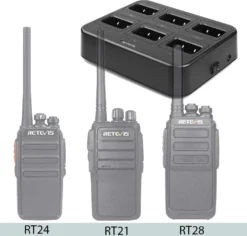 Retevis RT24 RT28 RT24V RT21 Walkie Talkie 6-Wege-Ladegerät Funkgerät Multi-Ladegerät Walkie Talkie Ladegerät Kann 6 Funkgeräte Oder 6 Batterieladegeräte (Schwarz) -Elektronikpunkt de79d85cf3b8492eead7cba0658b650c