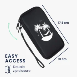 Kwmobile Handytasche Für Smartphones L - 6,5" - Neopren Handy Tasche Hülle Cover Case Schutzhülle - Relax On Island Weiß Schwarz - 16,5 X 8,9 Cm Innenmaße -Elektronikpunkt dfc695f6ba0975dffc2540f4ec22ccea