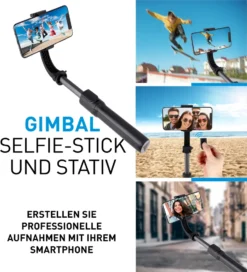 Grundig Gimbal Stabilisator - Selfie Stick - Mit Stativ - Automatischer Selfie Stick - Vlogs Und Action Bilder -Elektronikpunkt e10dc7e07cc1345802e08b99f39c27ad