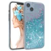 EAZY CASE Hülle Kompatibel Mit Apple IPhone 14 Plus Schutzhülle Mit Flüssig-Glitzer, Handyhülle, TPU / Silikon, Transparent / Durchsichtig, Blau -Elektronikpunkt e2d71f964cd17f8c4043e1fb096bf096