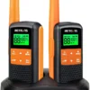 Retevis RT649 Walkie Talkie Set, Lizenzfrei PMR446 Funkgerät Set, 16 Kanäle VOX LED Taschenlampe IP65 Wasserdichtes Scan Zwei Lademethoden (Orange, 2 STK.) -Elektronikpunkt e30c540656969d4995b54990c46f8996