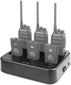 Retevis RT24 RT28 RT24V RT21 Walkie Talkie 6-Wege-Ladegerät Funkgerät Multi-Ladegerät Walkie Talkie Ladegerät Kann 6 Funkgeräte Oder 6 Batterieladegeräte (Schwarz) -Elektronikpunkt e328402d8f9b3a1c18f4118e13b84d90