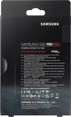 Samsung M.2 SSD 980 Pro, 1 TB, NVMe, 2280 -Elektronikpunkt e405799d28f779b03d4b47365894e7a7