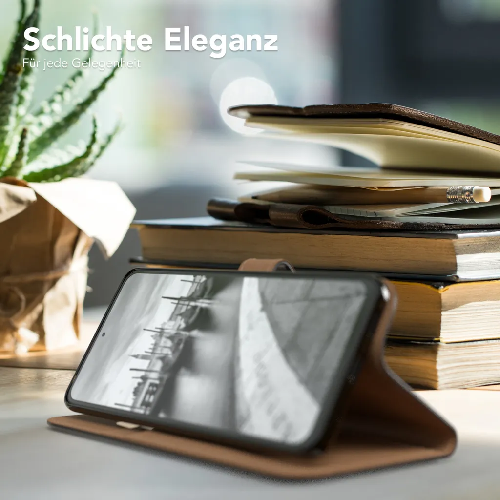 EAZY CASE Handytasche Kompatibel Mit Xiaomi Redmi Note 10 Pro Schutzhülle Mit Standfunktion, Klapphülle Im Bookstyle, Hülle Mit Magnetverschluss Und Kartenfach, Kunstleder, Schwarz 4 EAZY CASE Handytasche Kompatibel Mit Xiaomi Redmi Note 10 Pro Schutzhülle Mit Standfunktion, Klapphülle Im Bookstyle, Hülle Mit Magnetverschluss Und Kartenfach, Kunstleder, Schwarz – Bild 2