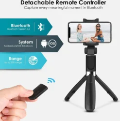 Selfie Stick 3 In 1 Bluetooth Selfie Stick Stativ 360° Rotation Monopod Teleskop Selfiestick -Elektronikpunkt e9f6b56d7d16c81c1deb388f8642ad0c