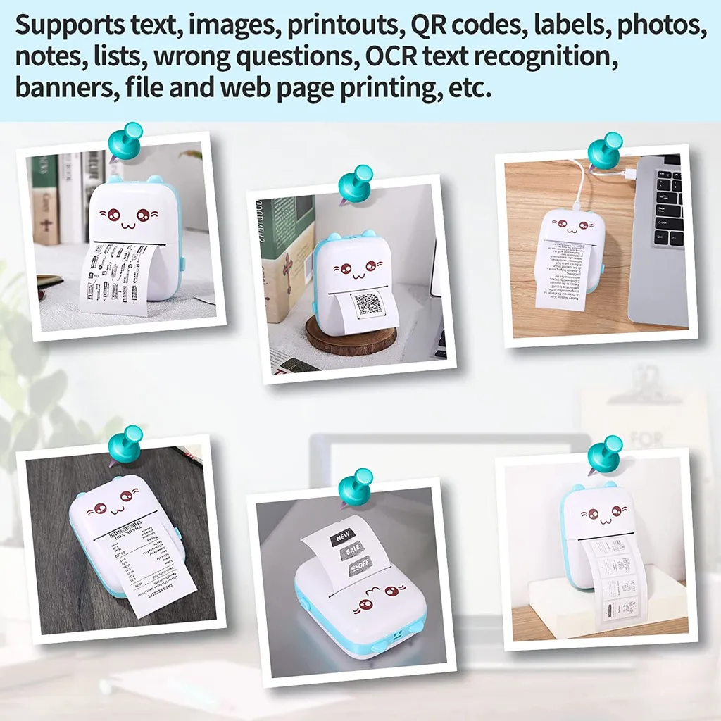 Mini Drucker, Taschendrucker, Thermofotodrucker, Tragbarer Mini Fotodrucker, Mobiler Fotodrucker Für Smartphone Bluetooth, Kompatibel Mit Android- Und 9 Mini Drucker, Taschendrucker, Thermofotodrucker, Tragbarer Mini Fotodrucker, Mobiler Fotodrucker Für Smartphone Bluetooth, Kompatibel Mit Android- Und – Bild 7