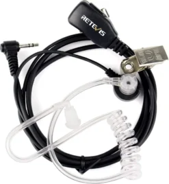 Retevis EAM101 Funkgeräte Headset, Kompatibel Mit Walkie Talkie RT45, Motorola TLKR T92 H2O, T82 Extreme T62 T80 Extreme, Walkie Talkie Headset, 1 Pin 2.5mm Security Kopfhörer Ohrhörer (1 Stück)