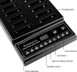 Retekess T112 Drahtloses Anrufsystem 30 Pagers Restaurant Pagers 3 Anrufmodi, Ladelicht, 12 Stunden Wiederaufladbar, Fast Food Snack Hotel Krankenhaus -Elektronikpunkt ed65b53225f9f916fecec7b4423107d0