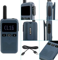Retevis RB619 Funkgeräte Mit Headset, Walkie Talkie Mit 6-Wege-Ladegerät, Ferngespräch, 1650mAh, VOX, PMR446 Lizenzfrei Für Schule, Hotels, Museum (6 Stück, Marineblau) -Elektronikpunkt ee041602e2ce2c2e19e632e9cbb18c71 1