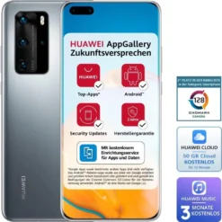 Huawei Smartphone P40 Pro 16,7cm (6,58 Zoll), 8GB RAM, 256GB Speicher, 50MP Kamera, Farbe: Silber -Elektronikpunkt ee82d1328392abd94ff876911340dc3a