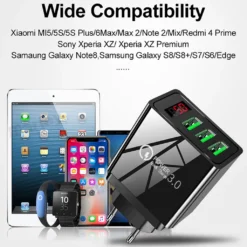 Melario 2 Stücke Schnell Ladegerät Stecker 3x USB Port 5V 3A Netzteil Adapter Für Handy PC Tablet -Elektronikpunkt ef33eb90dad4e5dca9e1b7e2ef4b3377